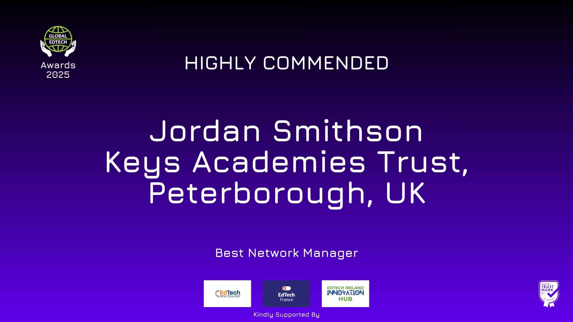 Read more about the article Honoured to Be Named Runner-Up in the Global EdTech Awards 2025